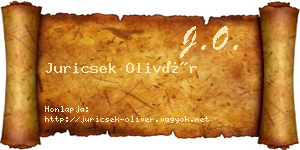 Juricsek Olivér névjegykártya